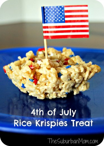 4th Of July Rice Krispie Treats Recipe
 Patriotic 4th July Rice Krispies Treats TheSuburbanMom