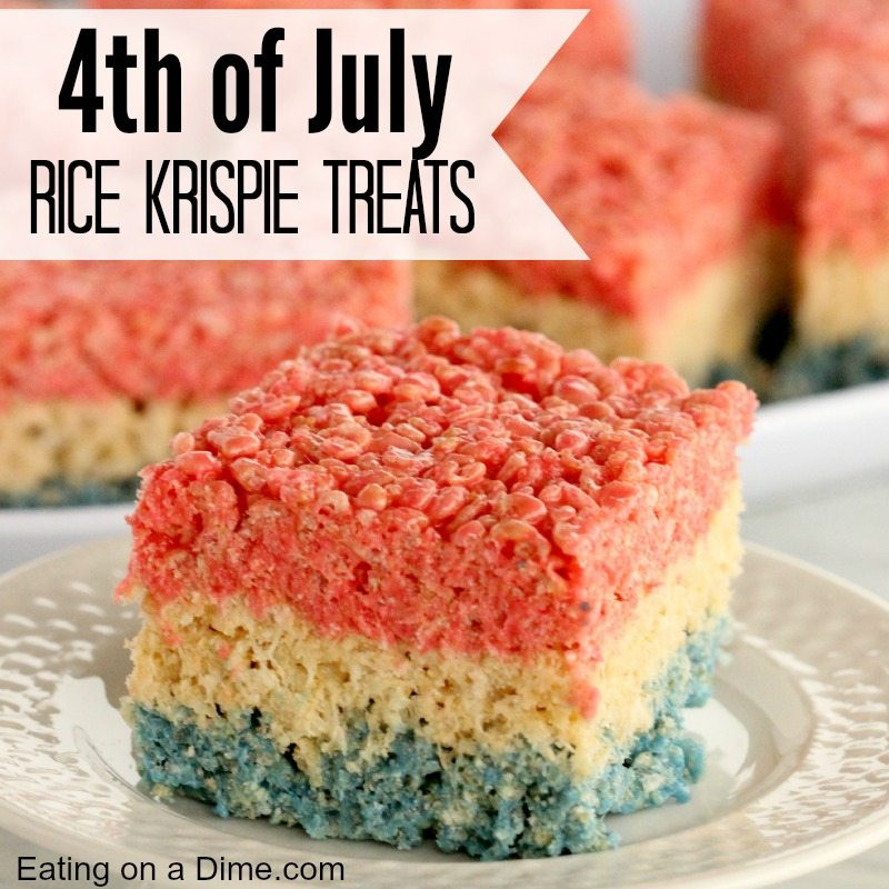 4th Of July Rice Krispie Treats Recipe
 4th of July Rice Krispie Treats Eating on a Dime