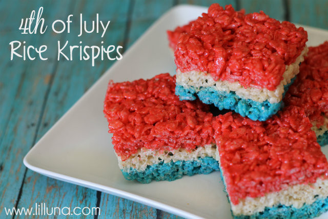 4th Of July Rice Krispie Treats Recipe
 35 Fun 4th of July Recipes