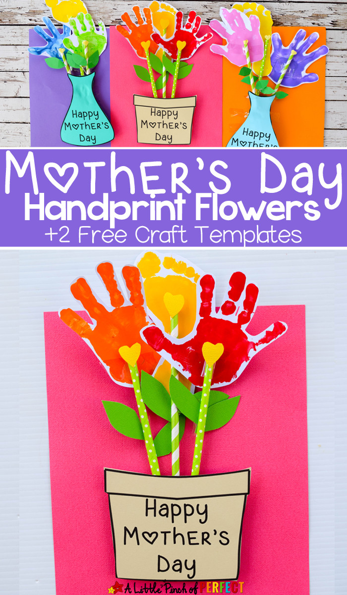 Arts And Crafts For Mother's Day
 Adorable Mother s Day Handprint Flower Craft and Free