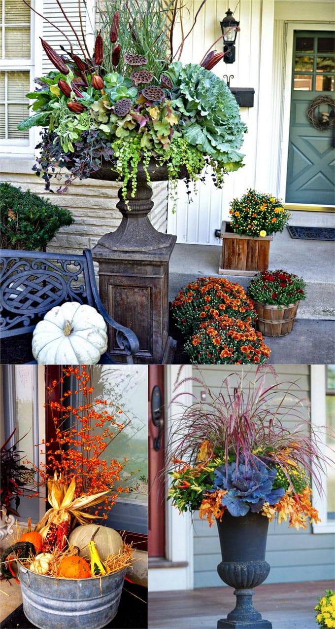 Autumn Outdoor Decor
 22 Beautiful Fall Planters for Easy Outdoor Fall