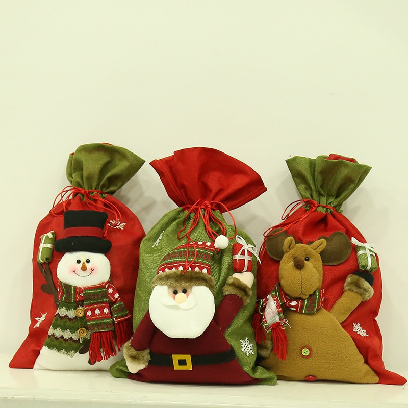 Big Christmas Gifts
 Christmas Bag Kids Gift Candy Bags Pouch Santa Claus