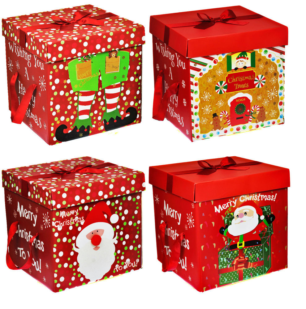 Big Christmas Gifts
 Premium Christmas Eve Gift Box Lid & Ribbon Handles