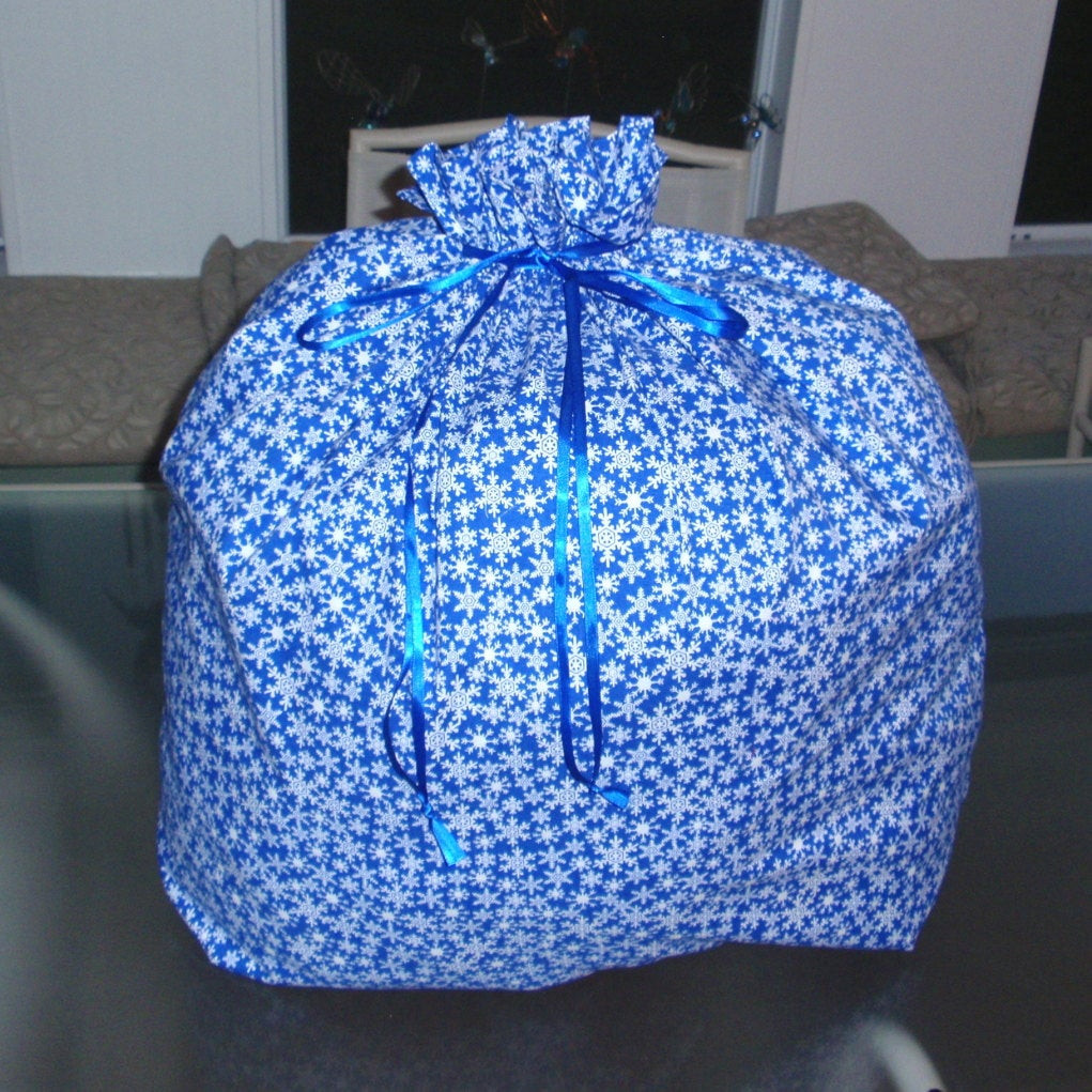 Big Christmas Gifts
 Extra Christmas Gift Bag Snowflake Blue by ksewingbasket