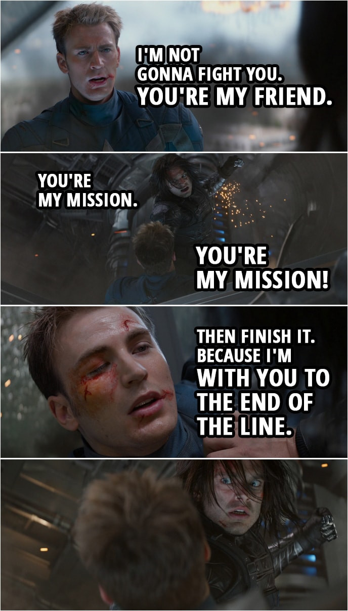 Captain America Winter Soldier Quotes
 I m not gonna fight you You re my friend