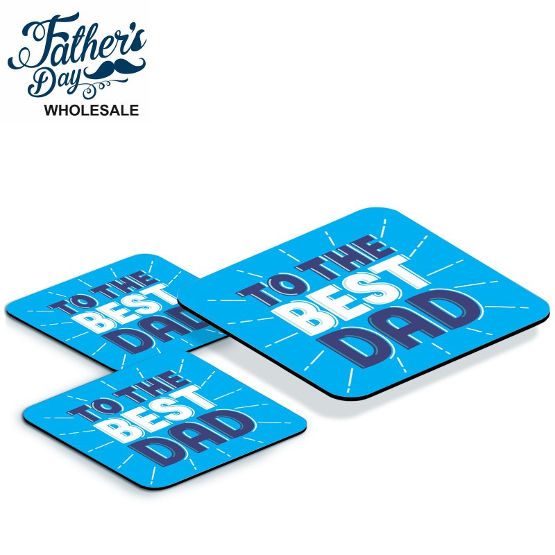 Cheap Fathers Day Gifts Bulk
 Fathers Day Flexible Coaster "Best Dad" Wholesale or
