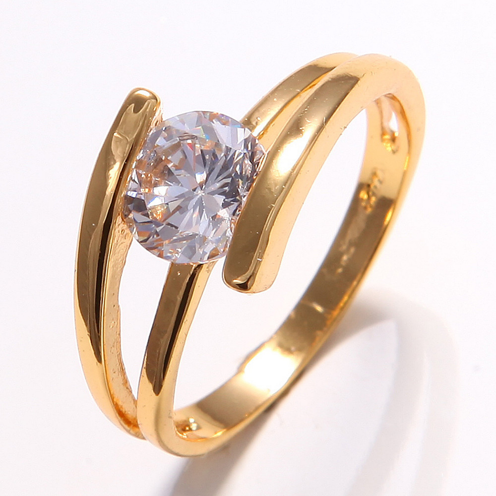 Cheap Womens Wedding Rings
 Wholesale Price 10K Yellow Gold Filled Womens White