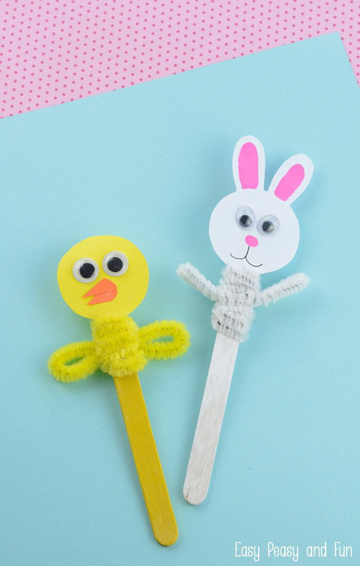 Childrens Easter Crafts
 Easter Craft Stick Puppets