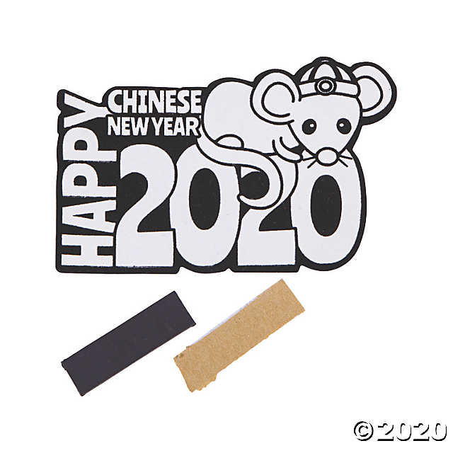 Chinese New Year Crafts 2020
 Color Your Own 2020 Chinese New Year Fuzzy Rat Magnets