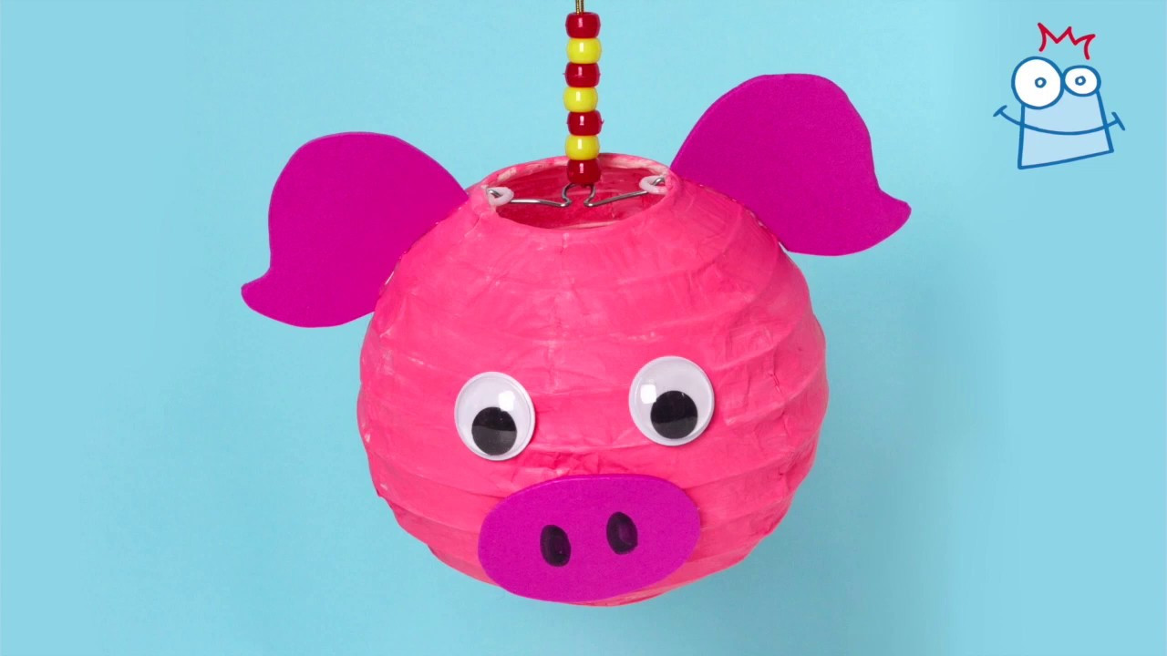 Chinese New Year Crafts Pig
 How to make a Pig Lantern