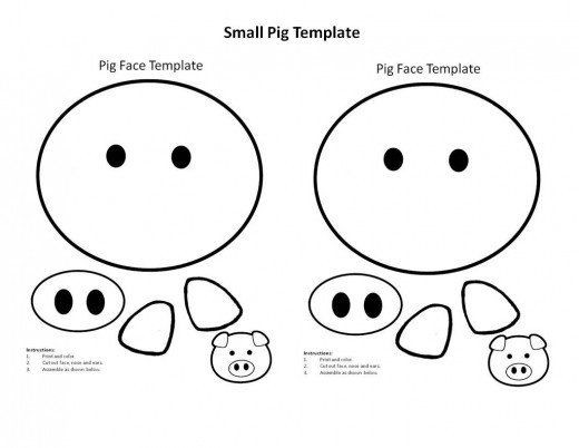 Chinese New Year Crafts Pig
 printable template to print color and make pig face Use
