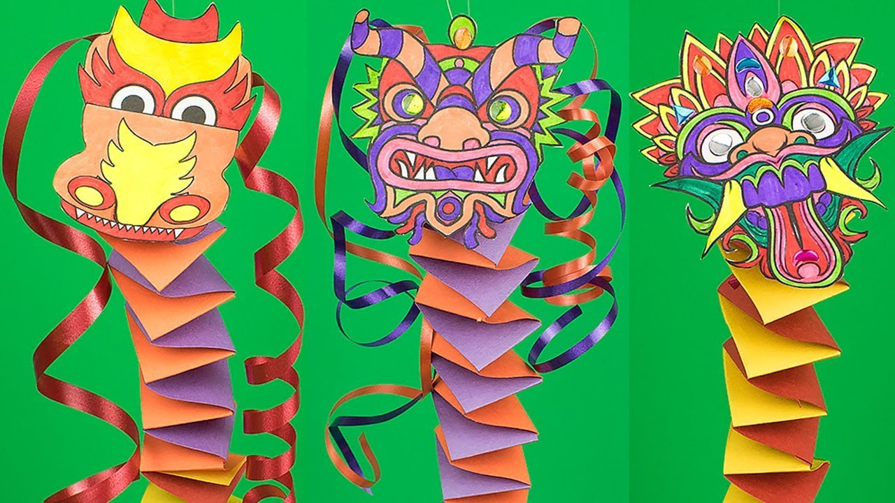 Chinese New Year Dragon Craft
 Chinese New Year Paper Dragon Kids Craft Idea