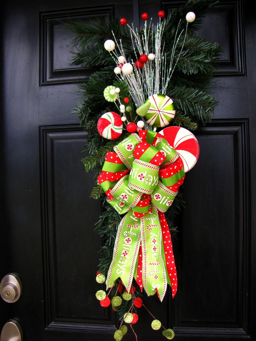 Christmas Decor Clearance
 CLEARANCE SALE Christmas Wreath Swag for Front Door with Candy