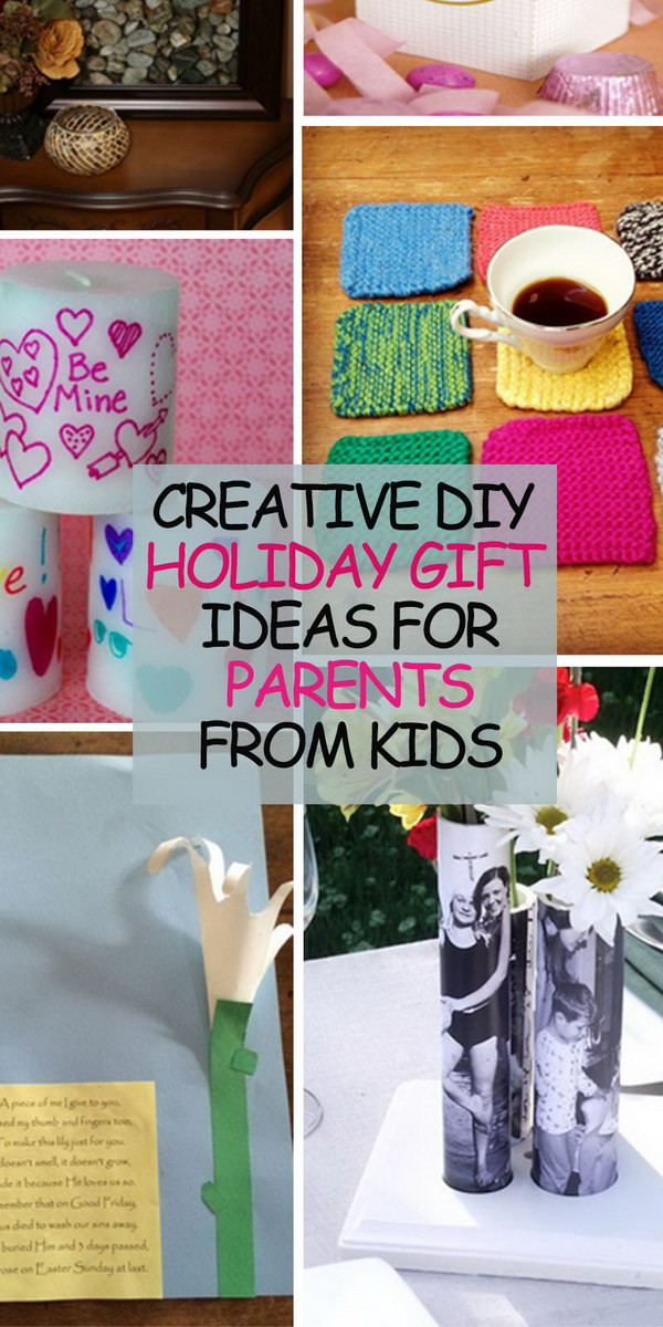 Christmas Gift Ideas For Parents
 Creative DIY Holiday Gift Ideas for Parents from Kids Hative