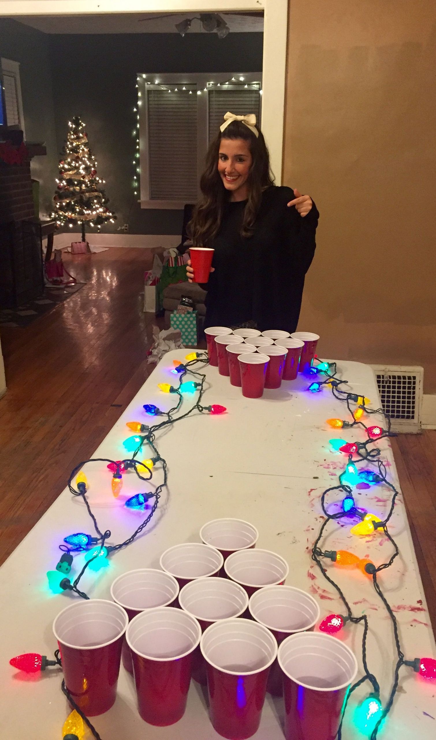 Christmas Party Ideas For Adults
 Making the beer pong table festive TSM