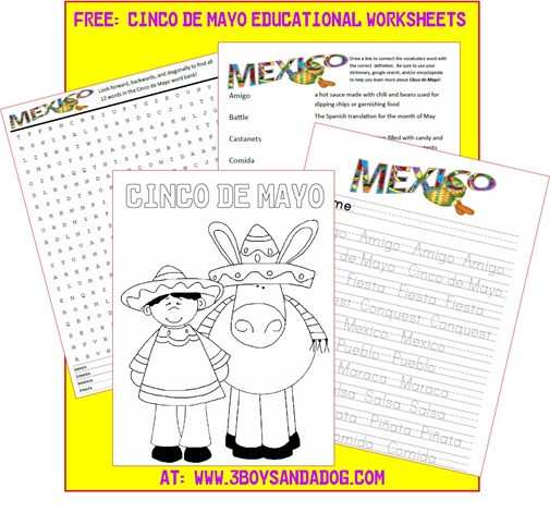 Cinco De Mayo Activities For Elementary School
 Free Printable Cinco de Mayo Activities for Kids