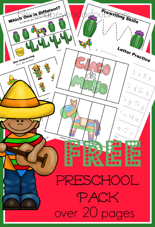 Cinco De Mayo Activities For Preschoolers
 FREE Cinco De Mayo Preschool Pack Over 20 Pages