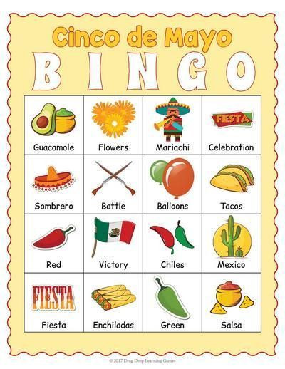 Cinco De Mayo Activities For Toddlers
 Cinco de Mayo Bingo Game