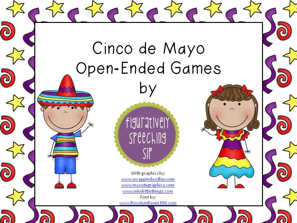 Cinco De Mayo Activities
 Figuratively Speeching SLP Cinco de Mayo Open Ended Games