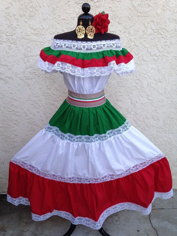 Cinco De Mayo Dresses Ideas
 MEXICAN FIESTA CINCO DE MAYO WEDDING DRESS OFF SHOULDER W