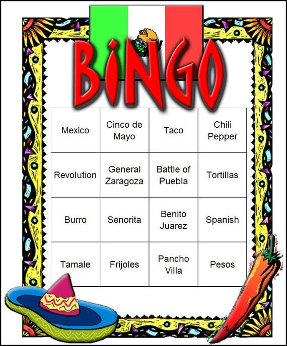 Cinco De Mayo Party Game
 Mexican Fiesta Themed Bingo Set