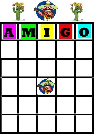 Cinco De Mayo Party Game
 CincodeMayo party ideas printable Bandito Bingo favor