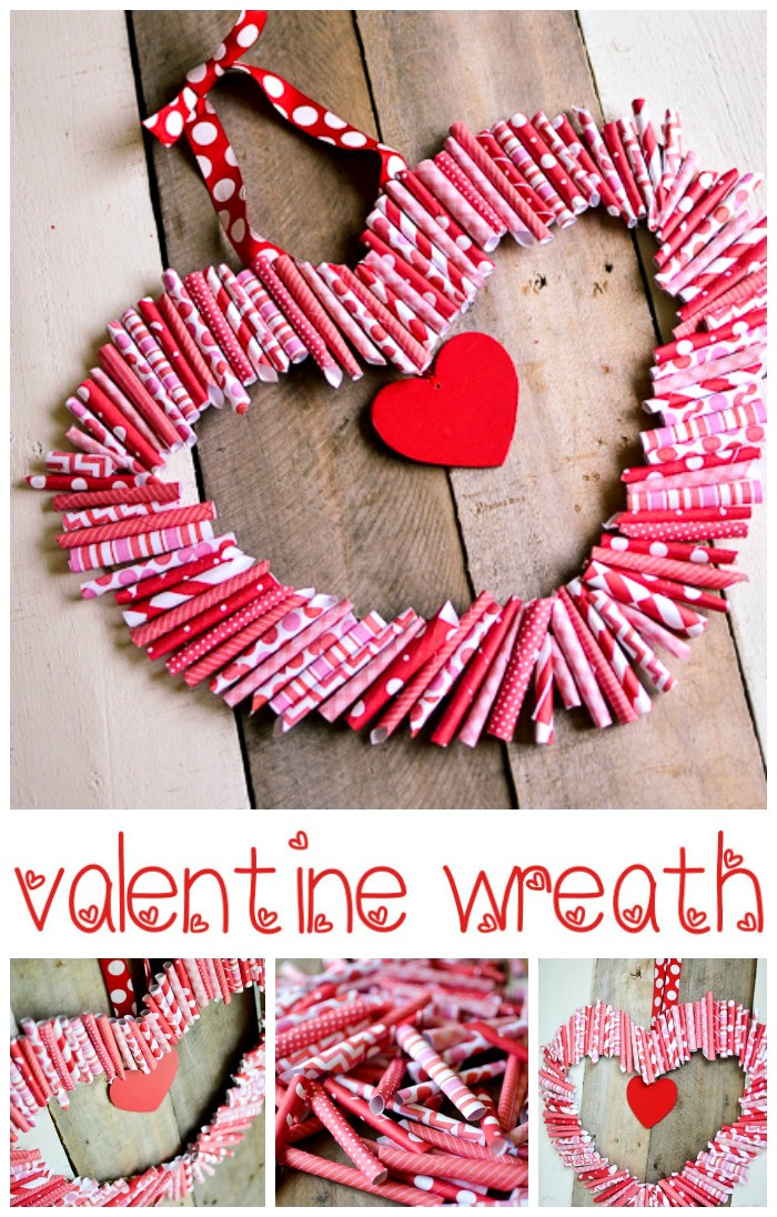 Crafts For Valentines Day
 Valentine s day decoration ideas Roll up wreath for the door