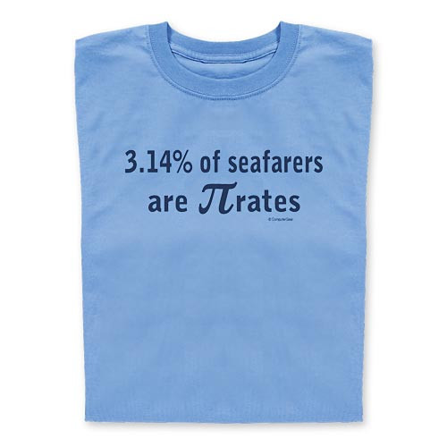 Creative Pi Day Shirt Ideas
 Wear funny pi symbol Pirates T shirt