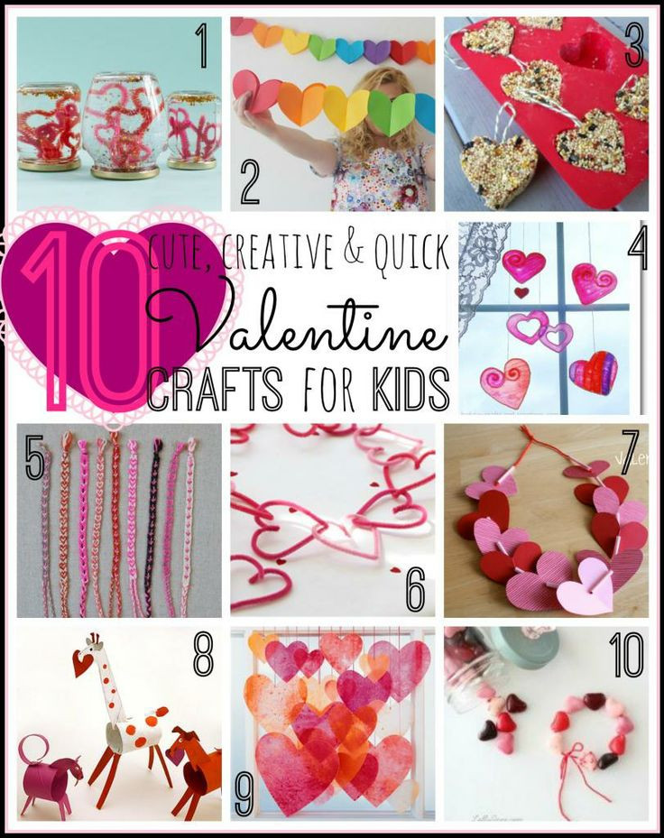 Cute Valentines Day Crafts
 10 Cute Valentine Crafts for Kids Tipsaholic