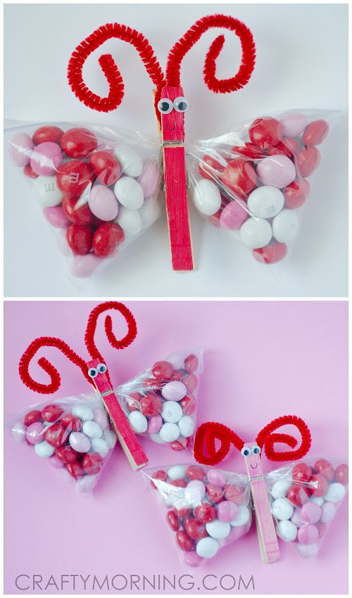 Cute Valentines Day Crafts
 Valentine M&M Butterfly Treats