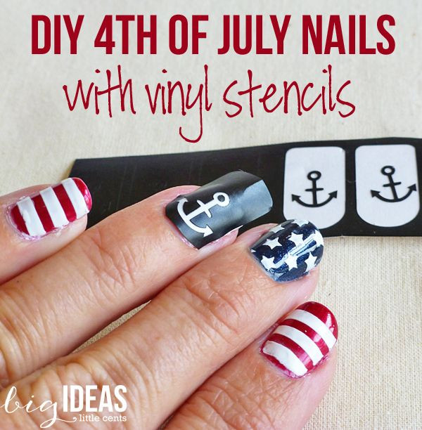 Diy 4th Of July Nails
 DIY 4th of July Nails using vinyl stencils