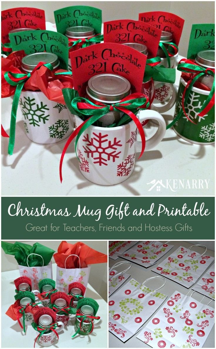 Diy Christmas Gift For Teacher
 Christmas Mug Teacher Gift with Free Printable