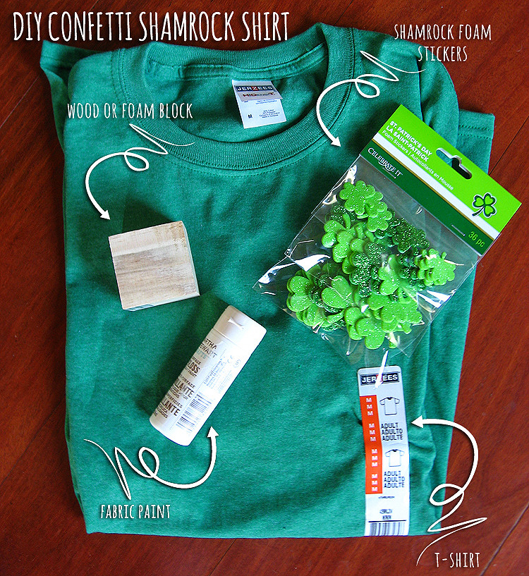 Diy St Patrick's Day Shirt
 Be Prepared for St Patrick’s Day with our DIY Confetti