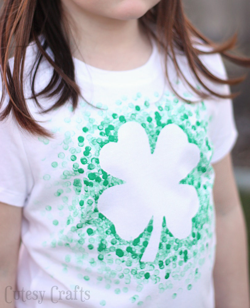 Diy St Patrick's Day Shirt
 Eraser Stamped DIY St Patrick s Day Shirt Cutesy Crafts