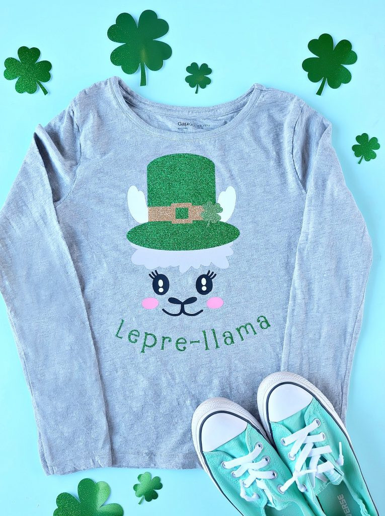Diy St Patrick's Day Shirt
 Lepre llama DIY St Patricks Day Shirt Made With The Cricut