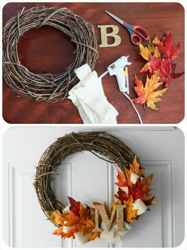 Diy Thanksgiving Wreaths
 Fun DIY Craft Ideas For Fall 45 Pics