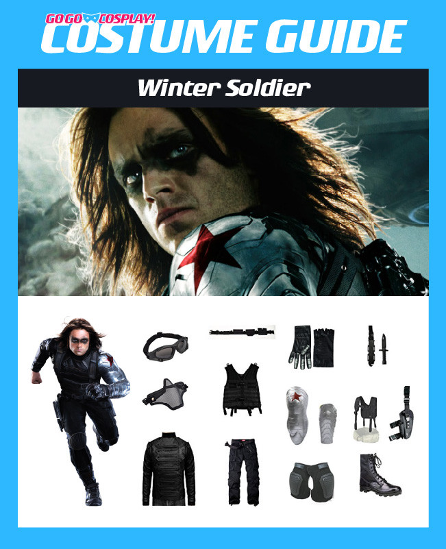 Diy Winter Soldier Costume
 Winter Sol r Costume w Jacket & Arm DIY Bucky Barnes