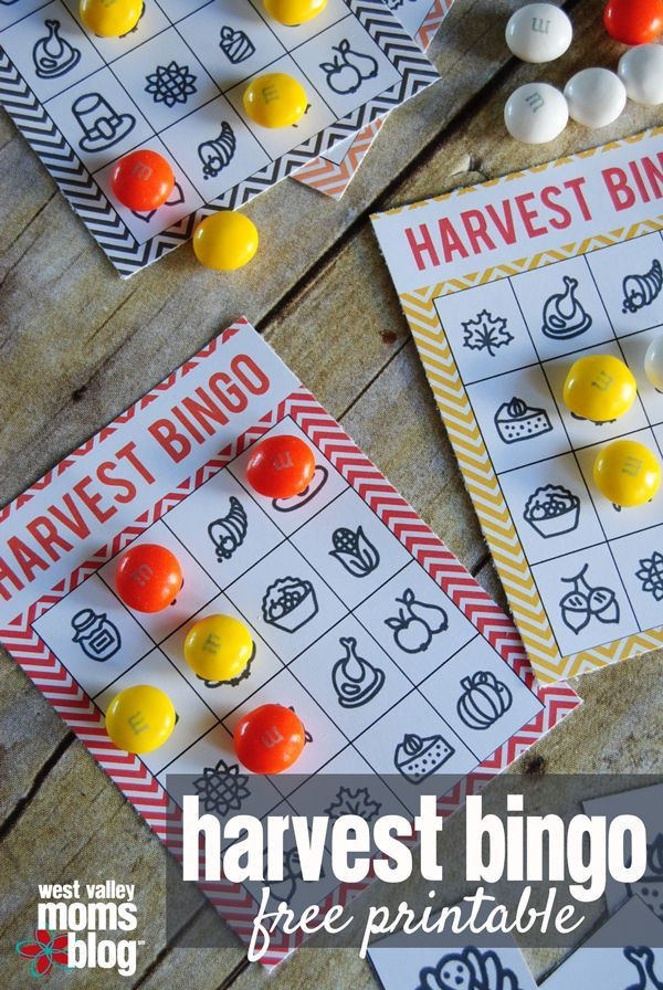 Dltk Thanksgiving Crafts
 Harvest Bingo Family Activity Free Printable