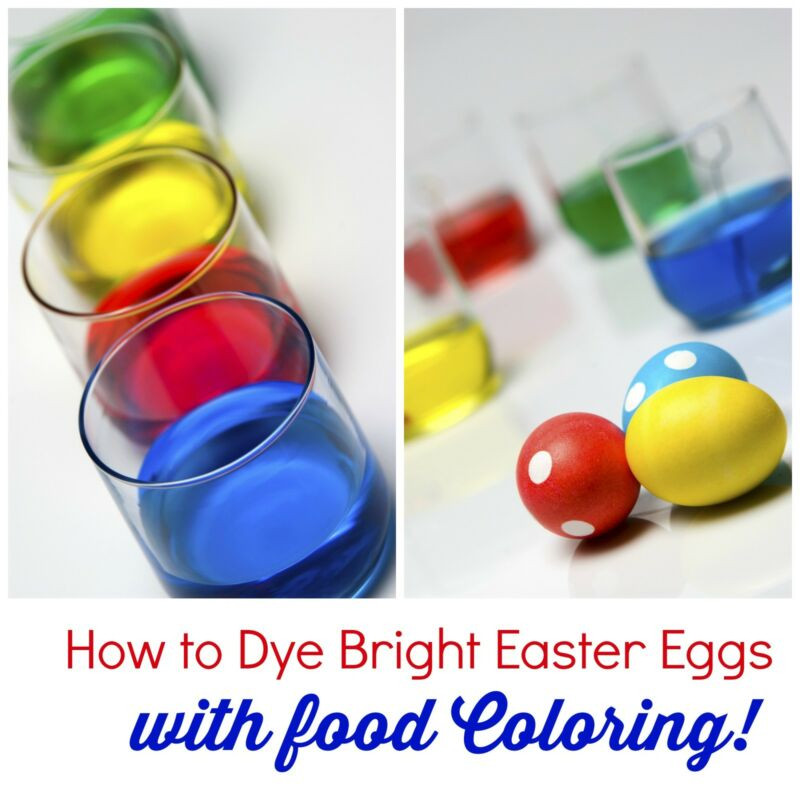 Dyeing Easter Eggs With Food Coloring
 How to Dye Bright Easter Eggs with food coloring
