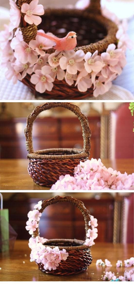 Easter Basket Decorating Ideas
 Adorable Pink Easter Basket