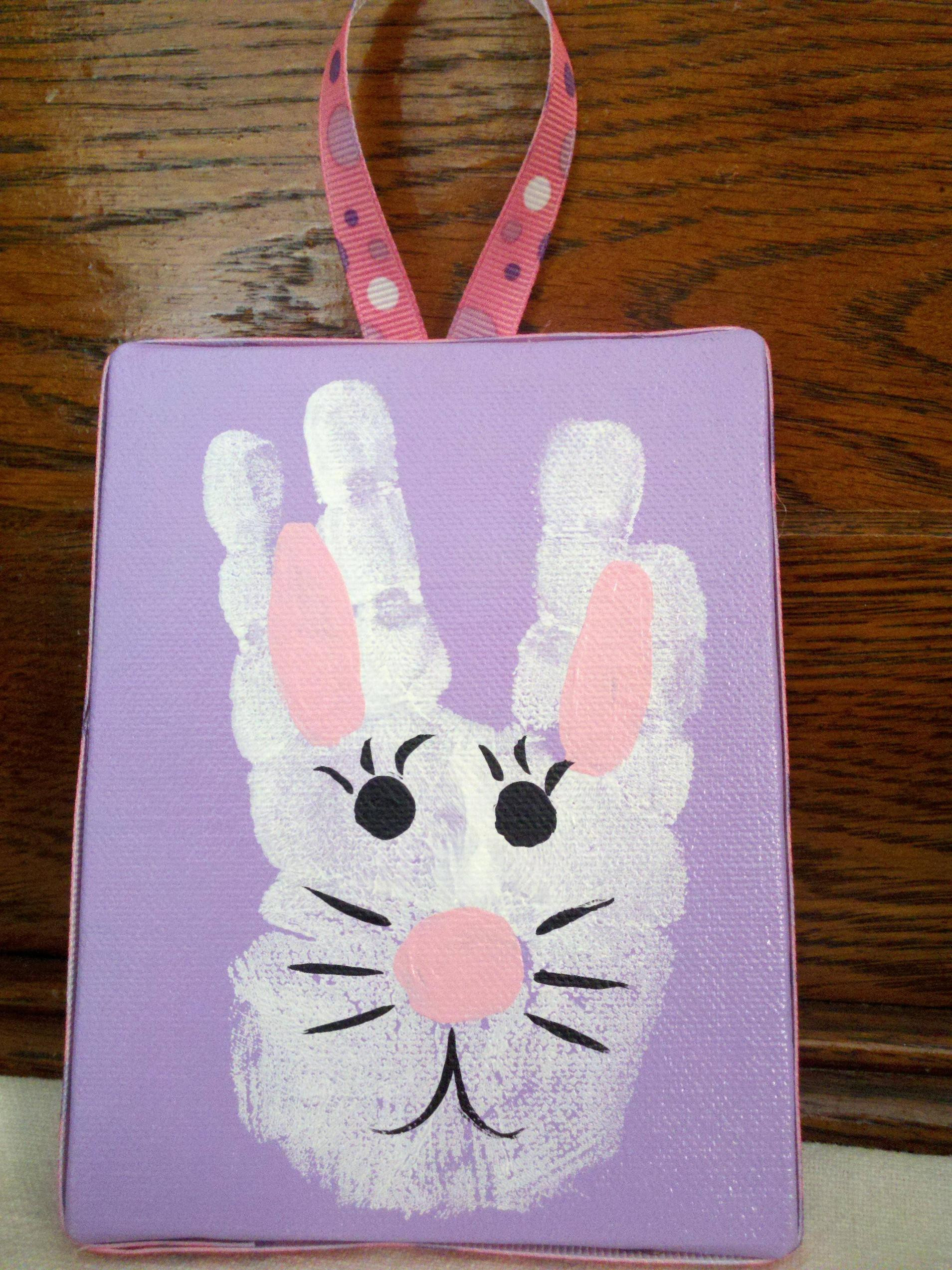 Easter Bunny Crafts For Toddlers
 Preschool Crafts for Kids Hand Print Easter Bunny Craft