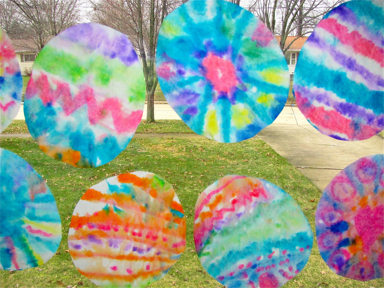 Easter Egg Crafts
 The Chocolate Muffin Tree Tie Dyed Coffee Filter Easter Eggs