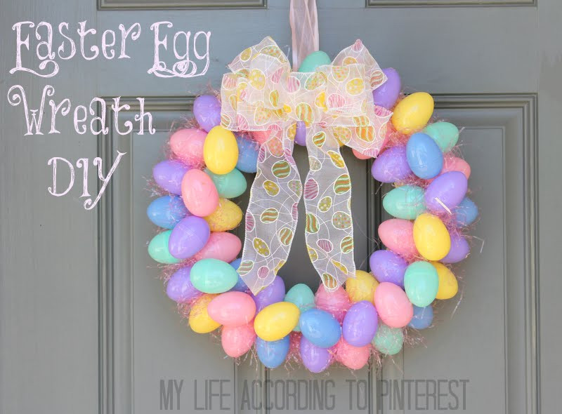 Easter Egg Wreath Diy
 My Life According to Pinterest DIY Easter Egg Wreath