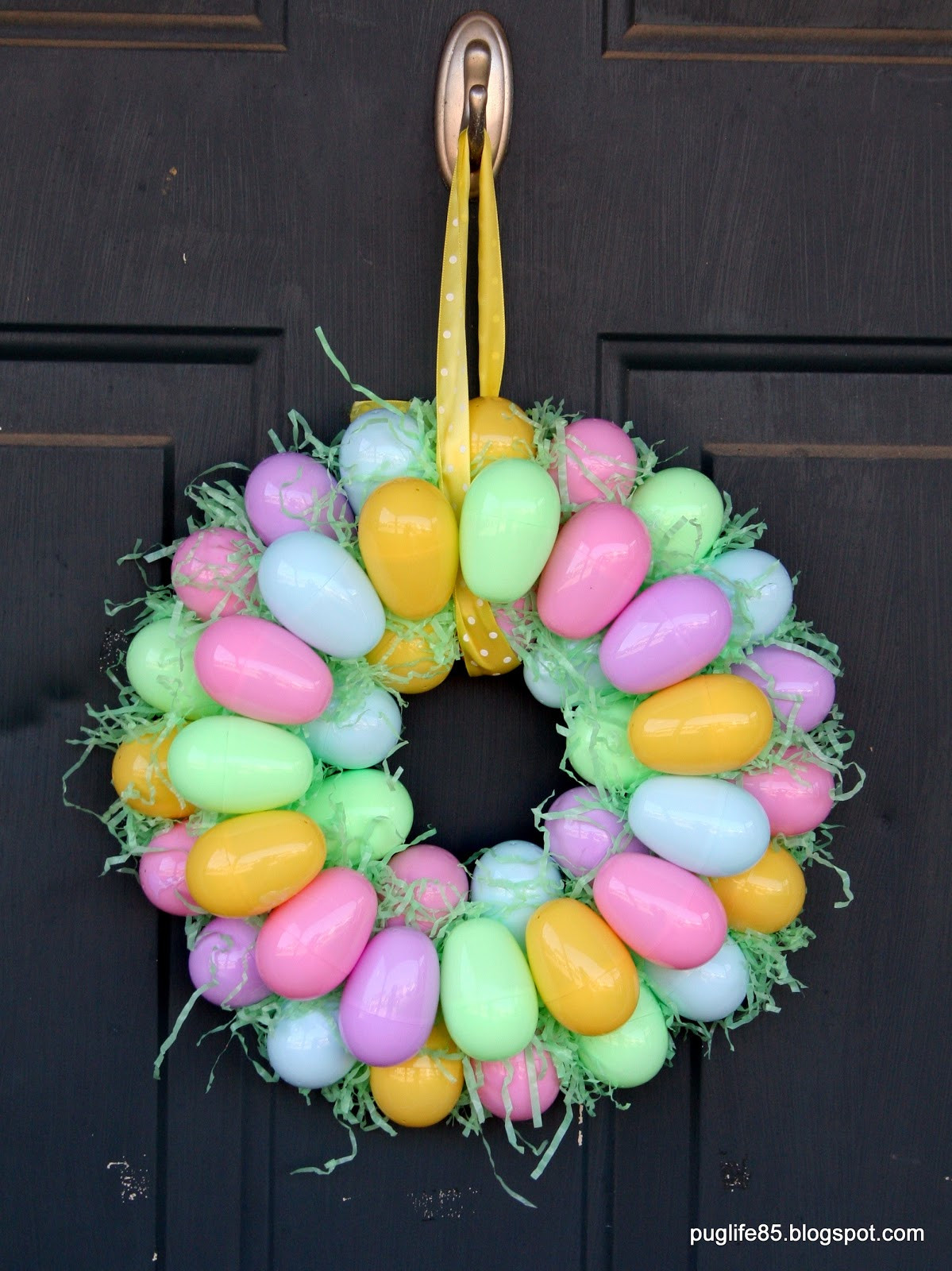 Easter Egg Wreath Diy
 DIY Easter Egg Wreath – This Pug Life