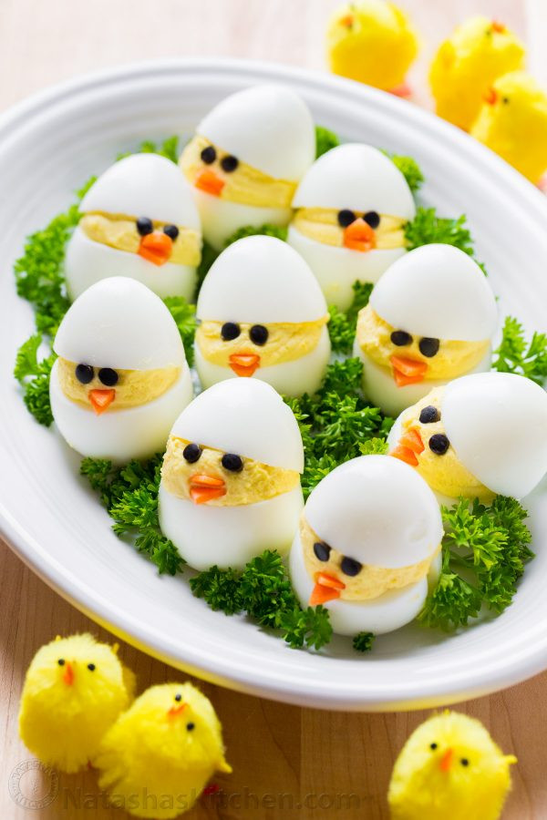 Easter Food
 Easter Egg Recipe Deviled Egg Chicks NatashasKitchen