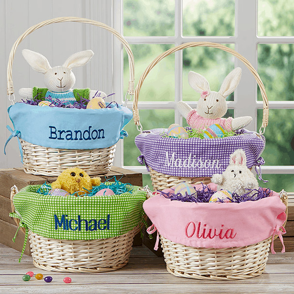 Easter Gift Basket Ideas
 Personalized Easter Baskets w Liners ONLY $27 pare