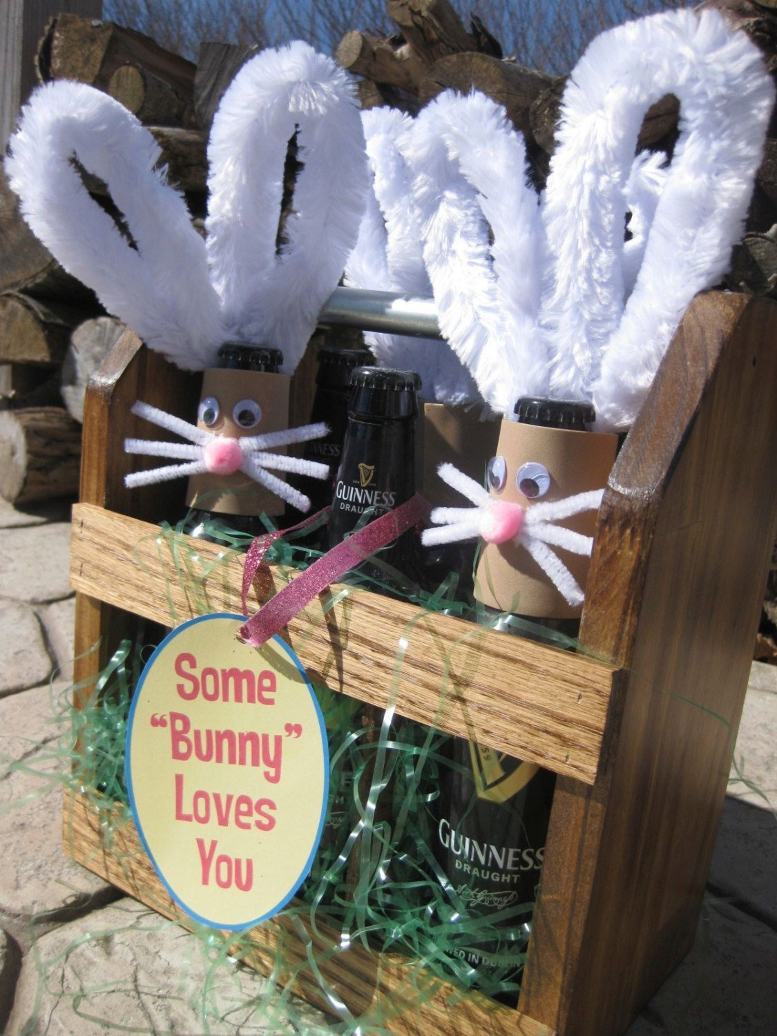 Easter Gift Baskets For Adults
 Beer bunnies