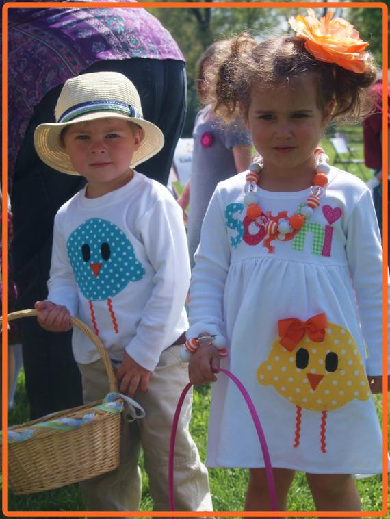 Easter Picture Ideas For Siblings
 Sibling Easter Set Brother Sister Easter Outfit Personalized