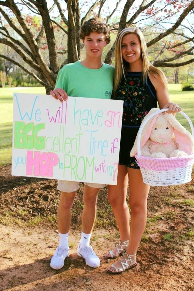 Easter Proposal Ideas
 Prom proposal Promposal Easter bunny spring home ing in