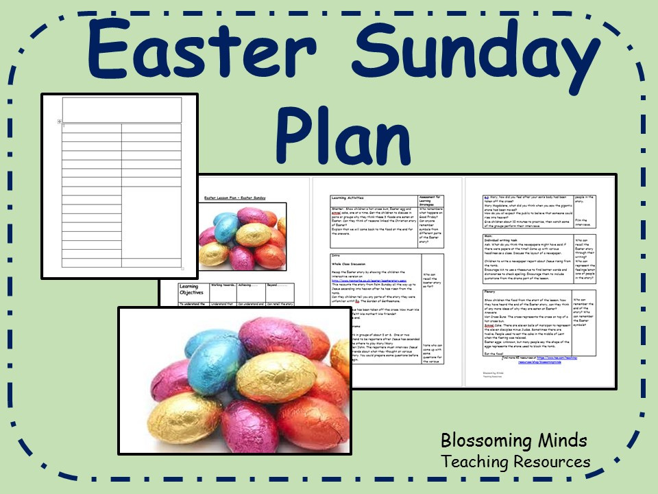 Easter Sunday School Activities
 Easter Sunday RE Lesson by blossomingminds Teaching